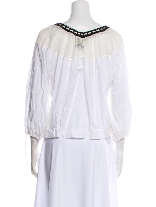Jean Paul Gaultier Off-The-Shoulder Three-Quarter Sleeve Blouse