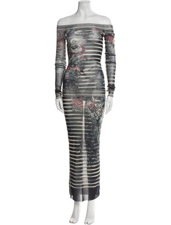 Jean Paul Gaultier Striped Long Dress