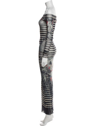 Jean Paul Gaultier Striped Long Dress