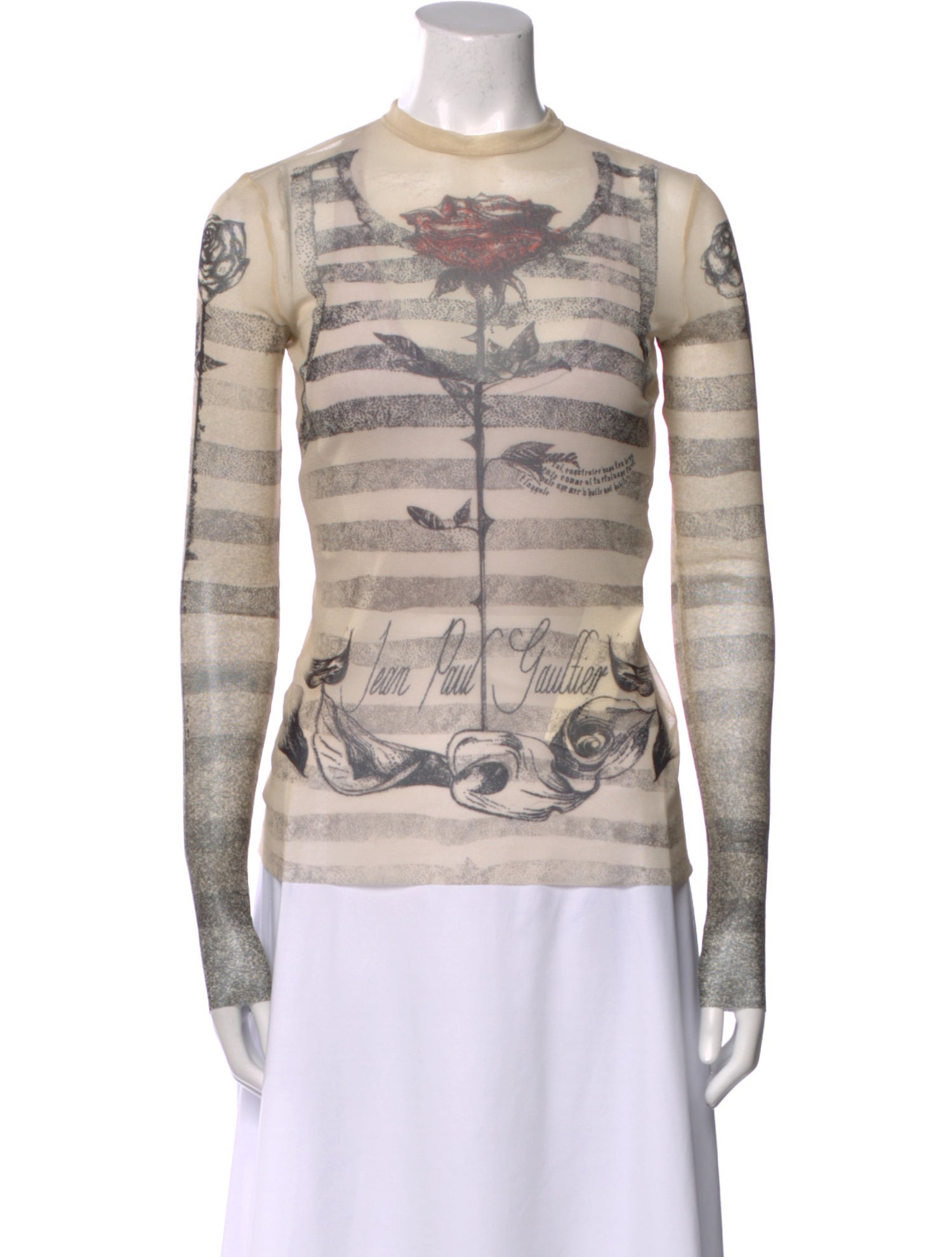 Jean Paul Gaultier Printed Crew Neck Sweatshirt