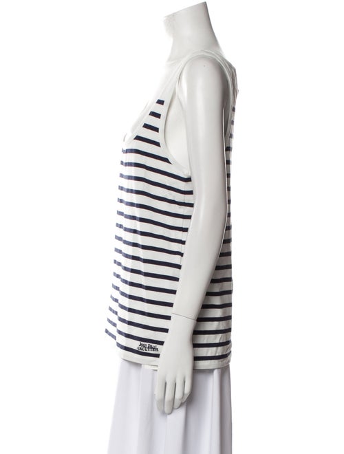 Jean Paul Gaultier Striped Square Neckline Top