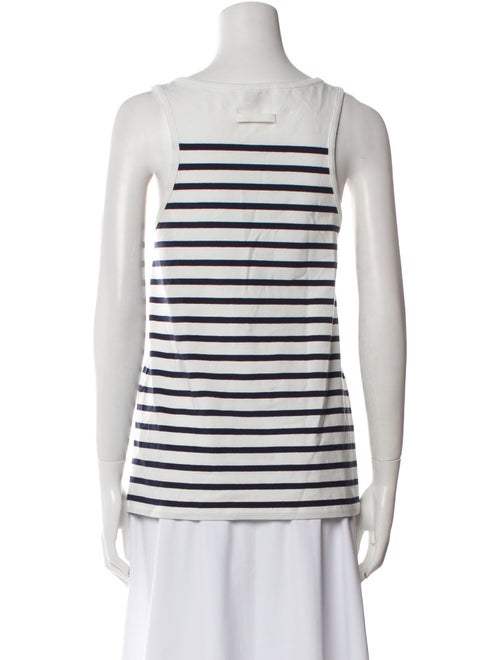 Jean Paul Gaultier Striped Square Neckline Top