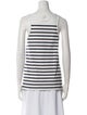 Jean Paul Gaultier Striped Square Neckline Top