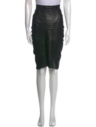 Jean Paul Gaultier Leather Knee-Length Skirt