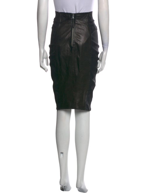 Jean Paul Gaultier Leather Knee-Length Skirt