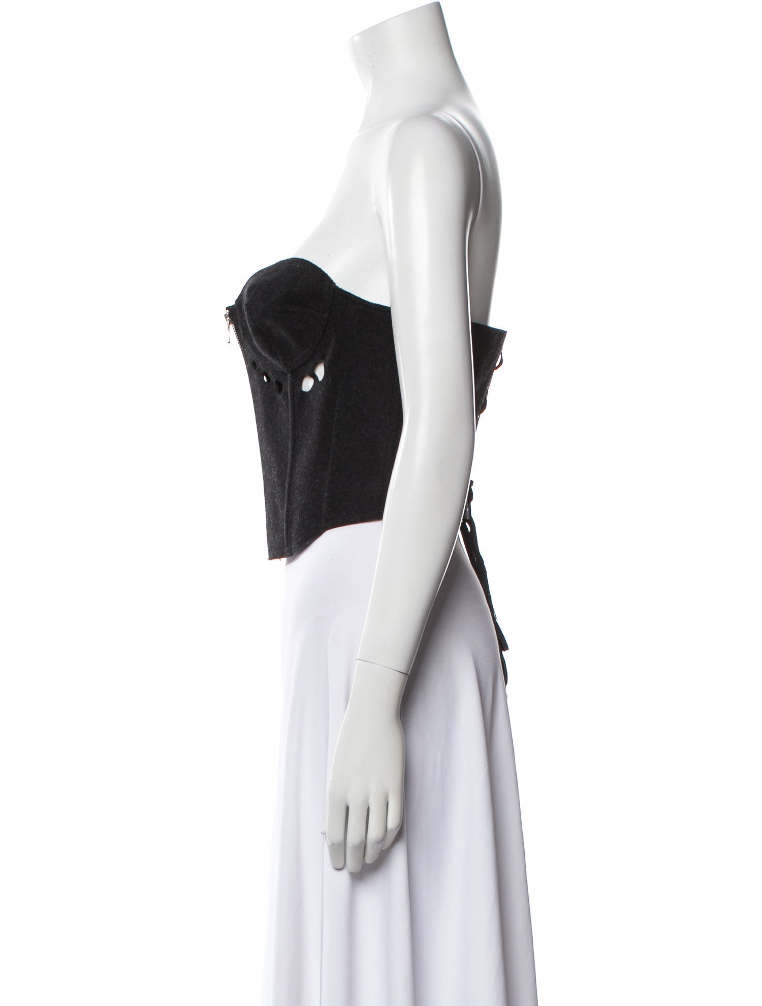 Jean Paul Gaultier Wool Strapless Crop Top w/ Tags