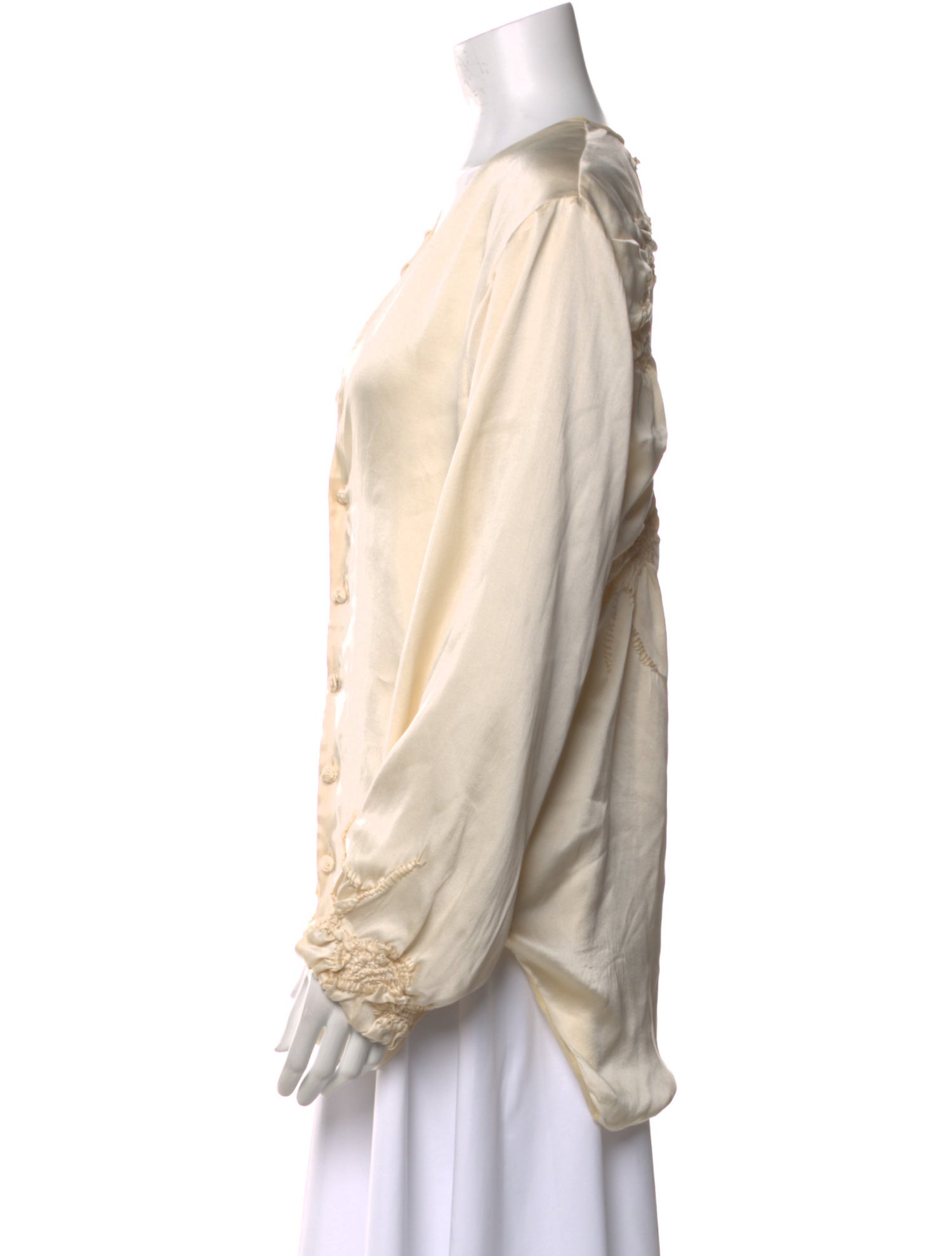 Jean Paul Gaultier Silk V-Neck Top