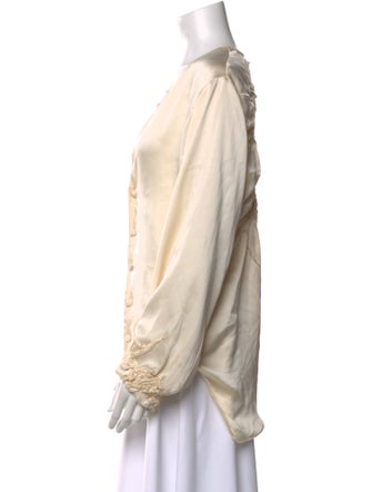 Jean Paul Gaultier Silk V-Neck Top