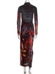 Jean Paul Gaultier Printed Long Dress