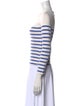 Jean Paul Gaultier Striped Bateau Neckline Crop Top
