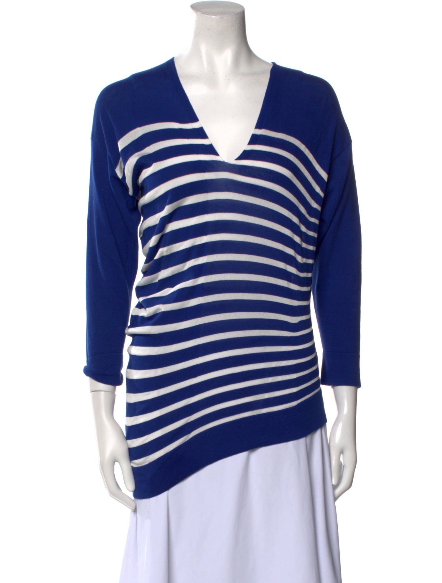 Jean Paul Gaultier For Sept Premieres Striped V-Neck Top