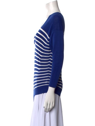 Jean Paul Gaultier For Sept Premieres Striped V-Neck Top