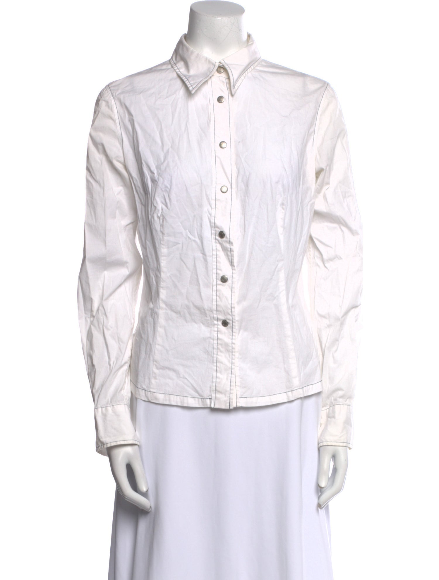 Jean Paul Gaultier Long Sleeve Button-Up Top