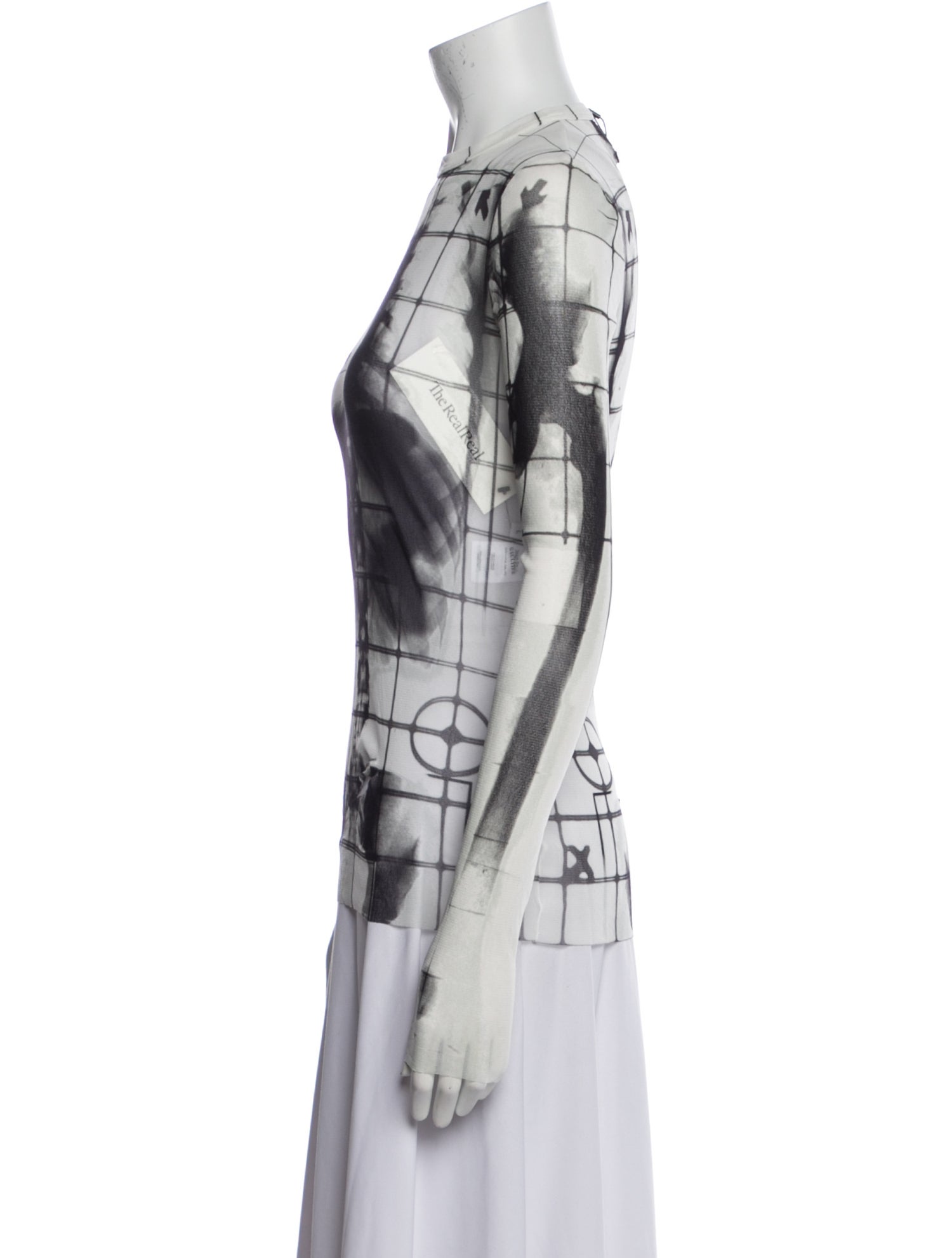 Jean Paul Gaultier Printed Crew Neck Top