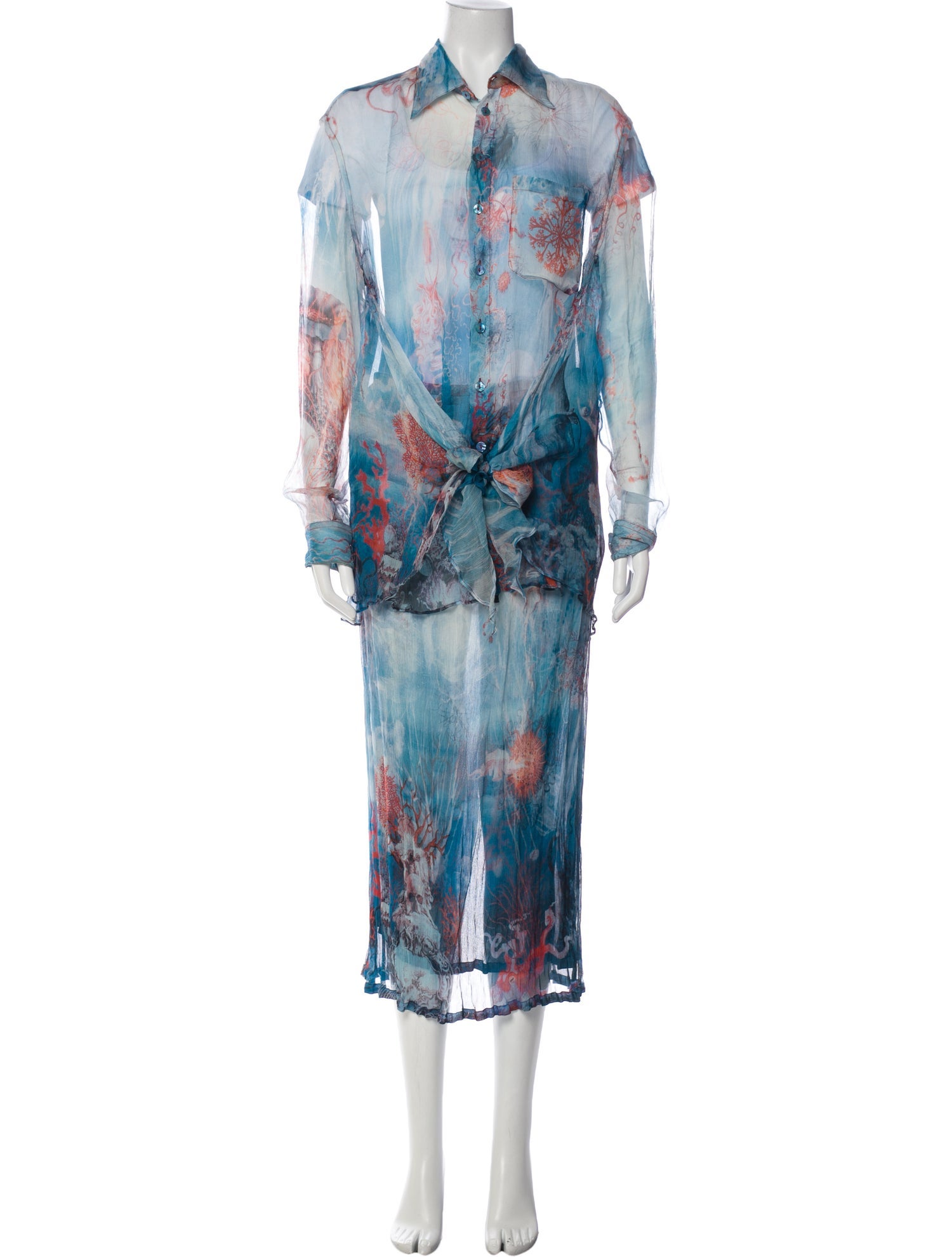 Jean Paul Gaultier Printed Skirt Set