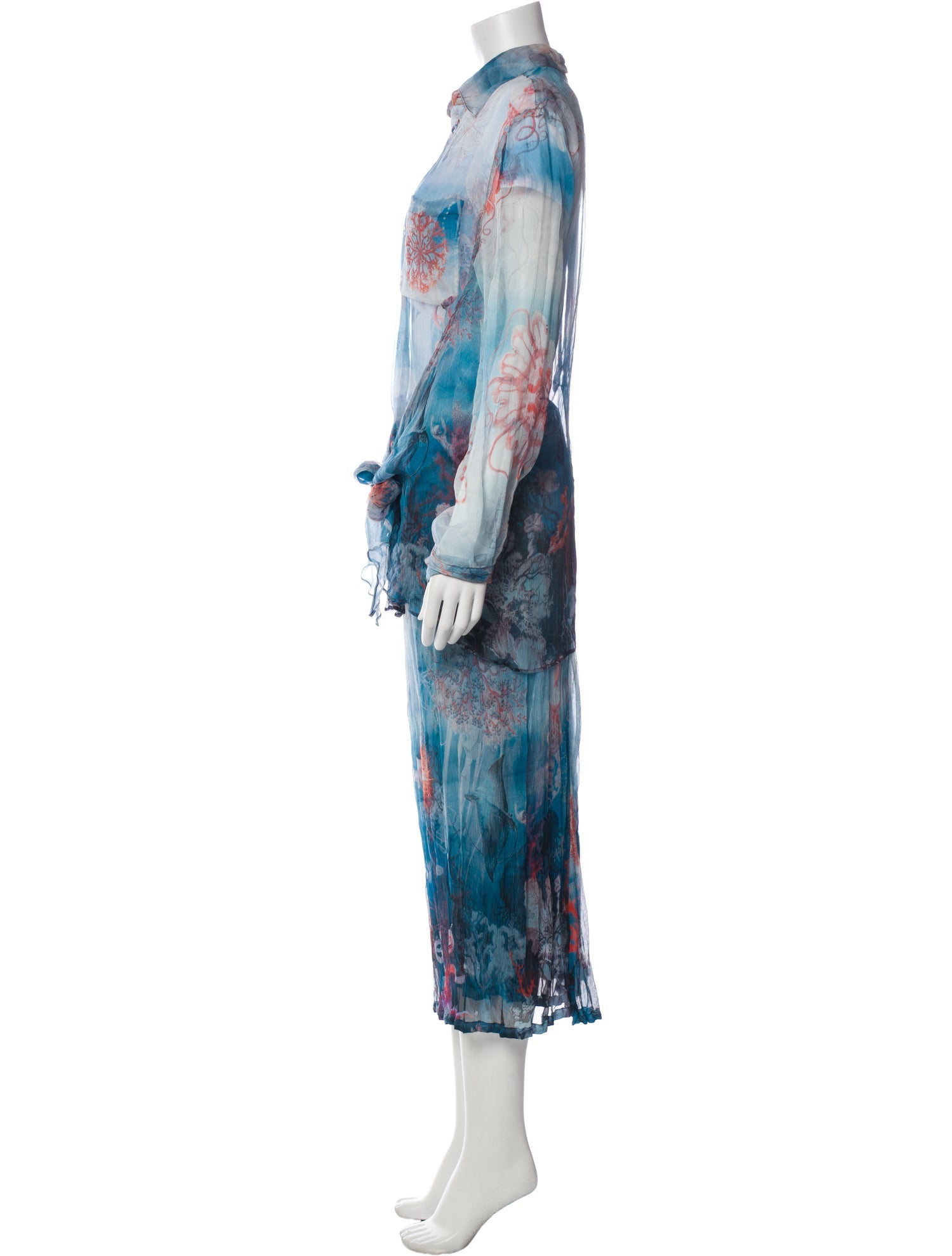 Jean Paul Gaultier Printed Skirt Set