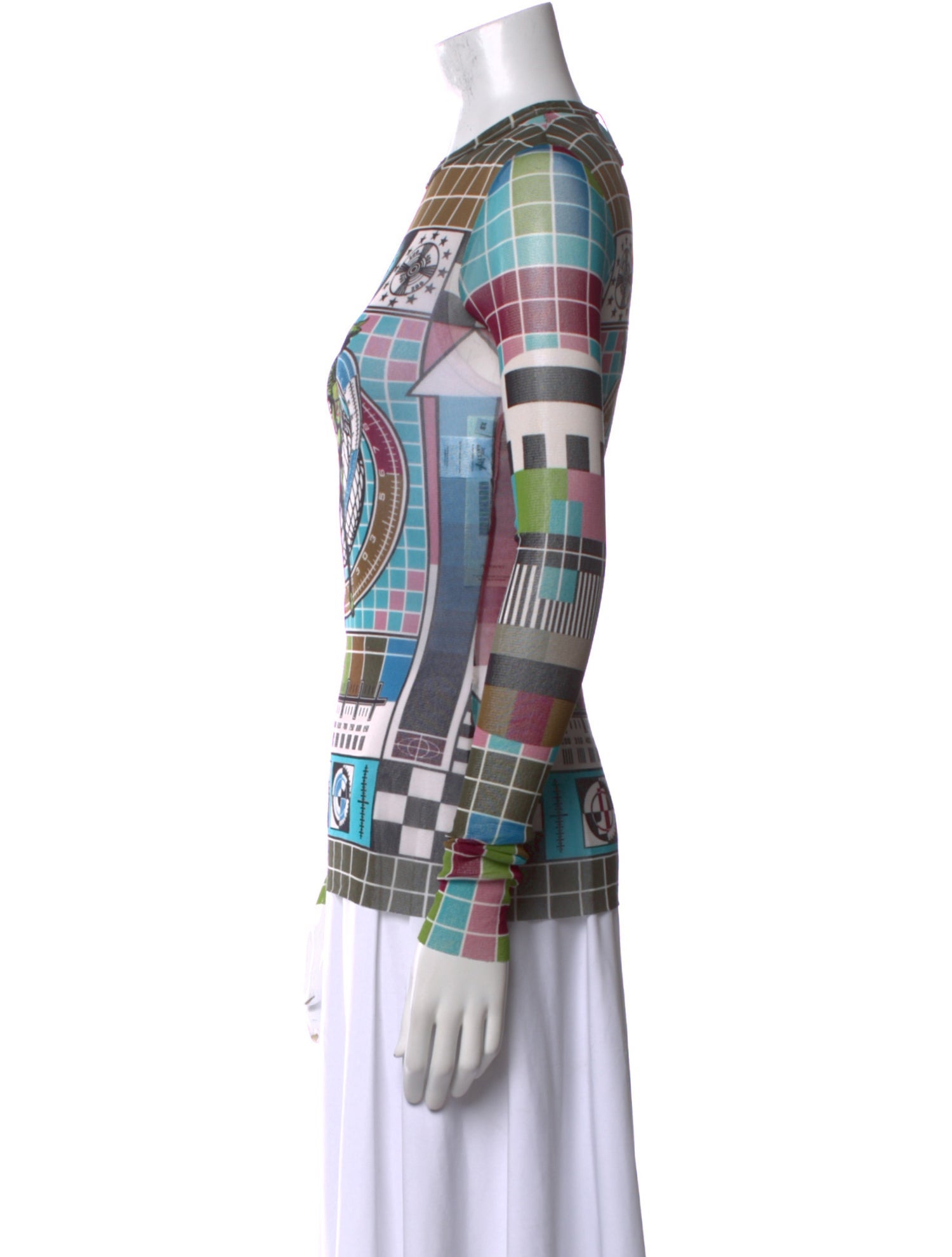 Jean Paul Gaultier Printed Crew Neck Top