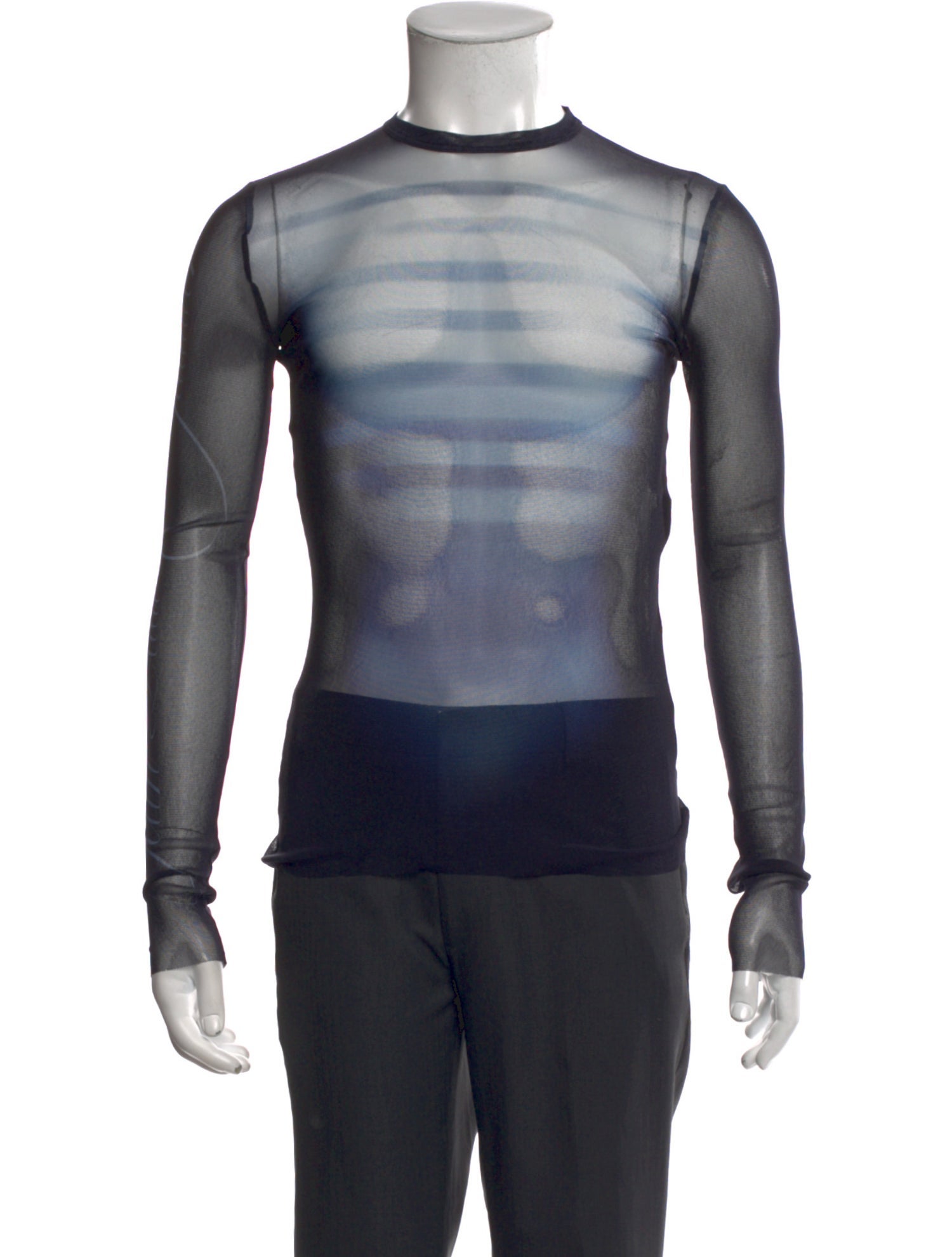 Jean Paul Gaultier Printed Crew Neck Henley