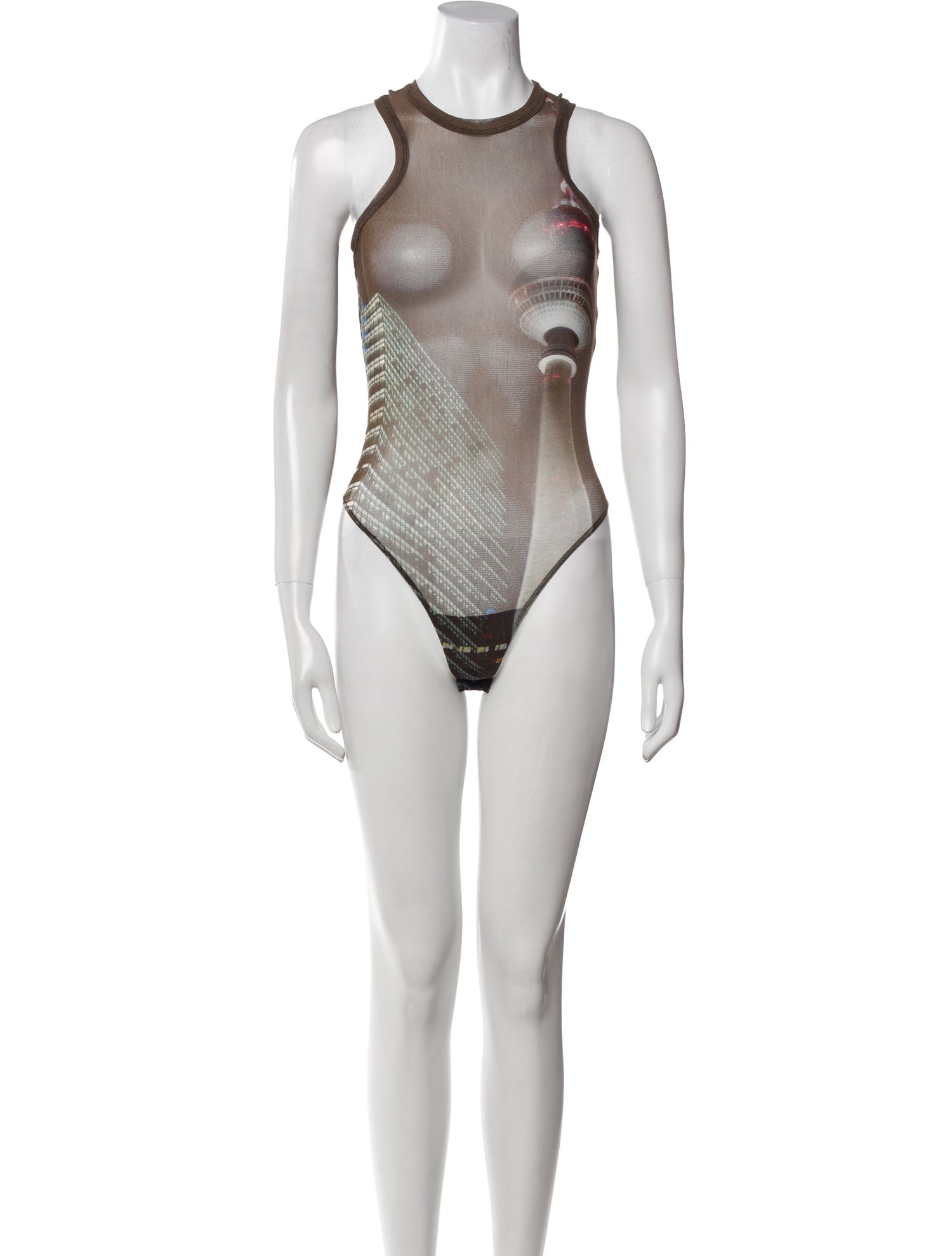 Jean Paul Gaultier Crew Neck Sleeveless Bodysuit