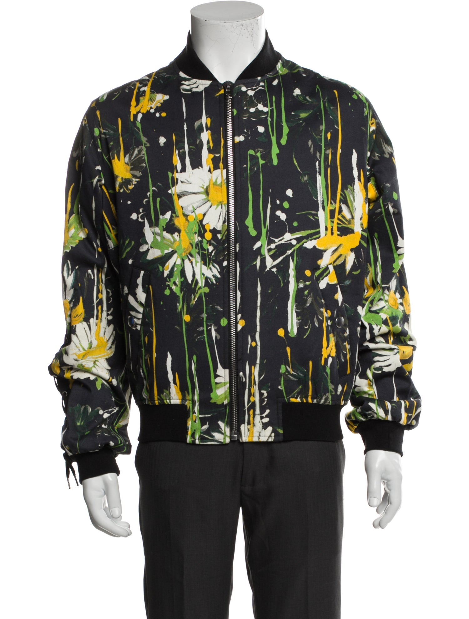 Jean Paul Gaultier Floral Print Bomber Jacket