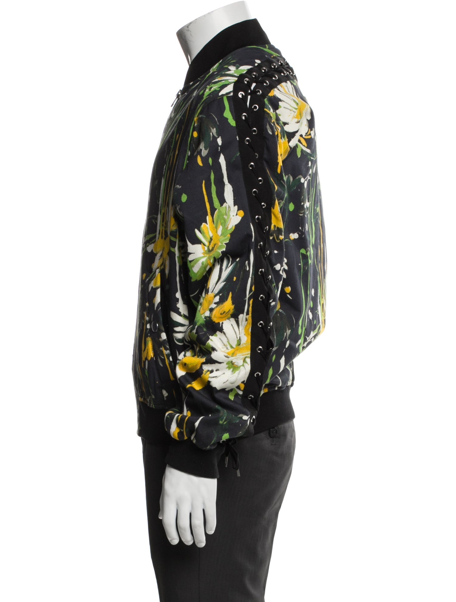 Jean Paul Gaultier Floral Print Bomber Jacket