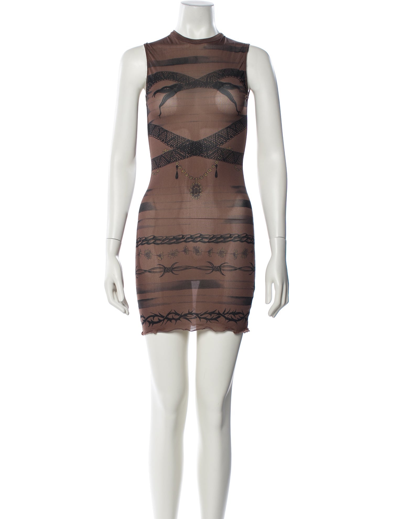 Jean Paul Gaultier x KNWLS Lace Pattern Mini Dress