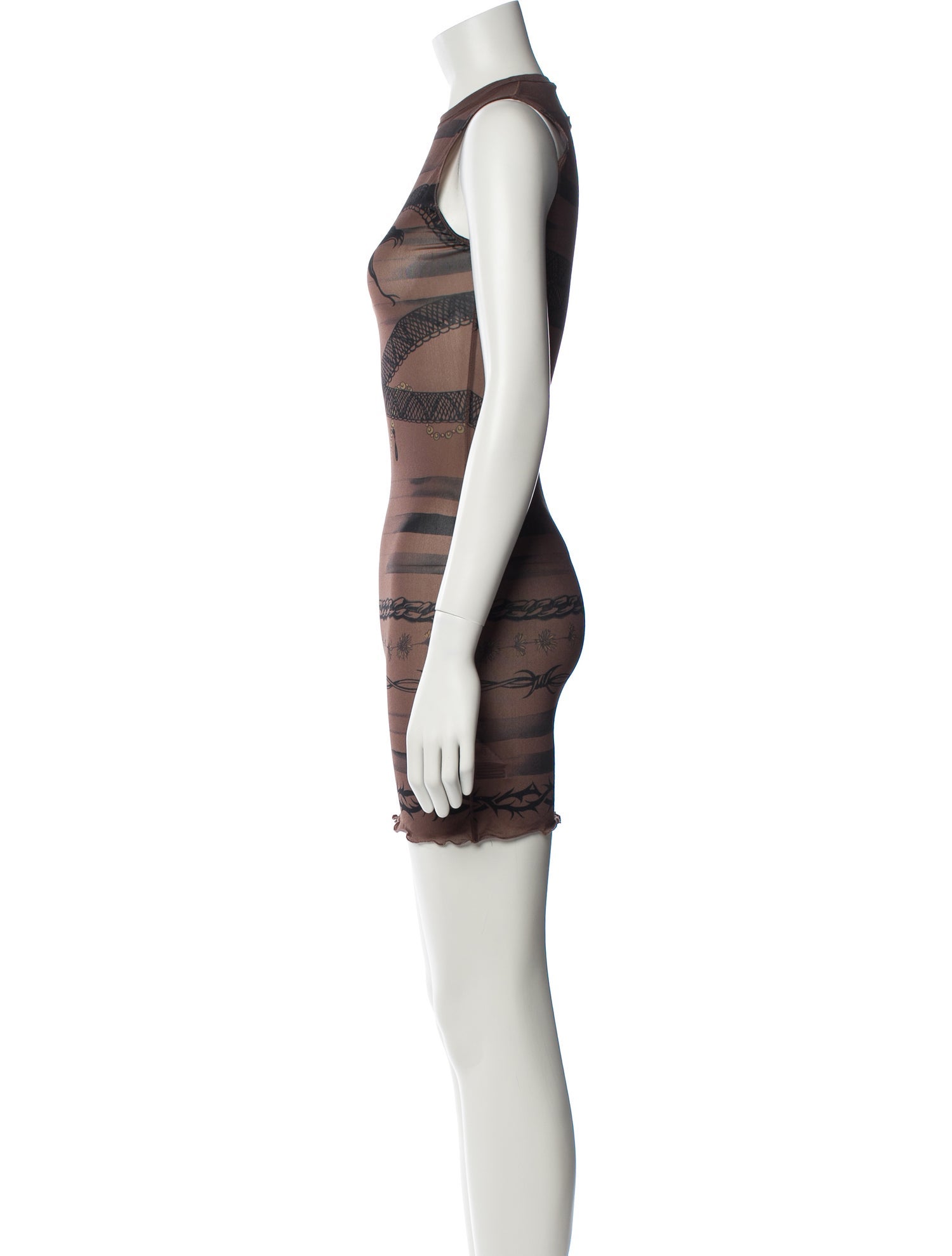 Jean Paul Gaultier x KNWLS Lace Pattern Mini Dress
