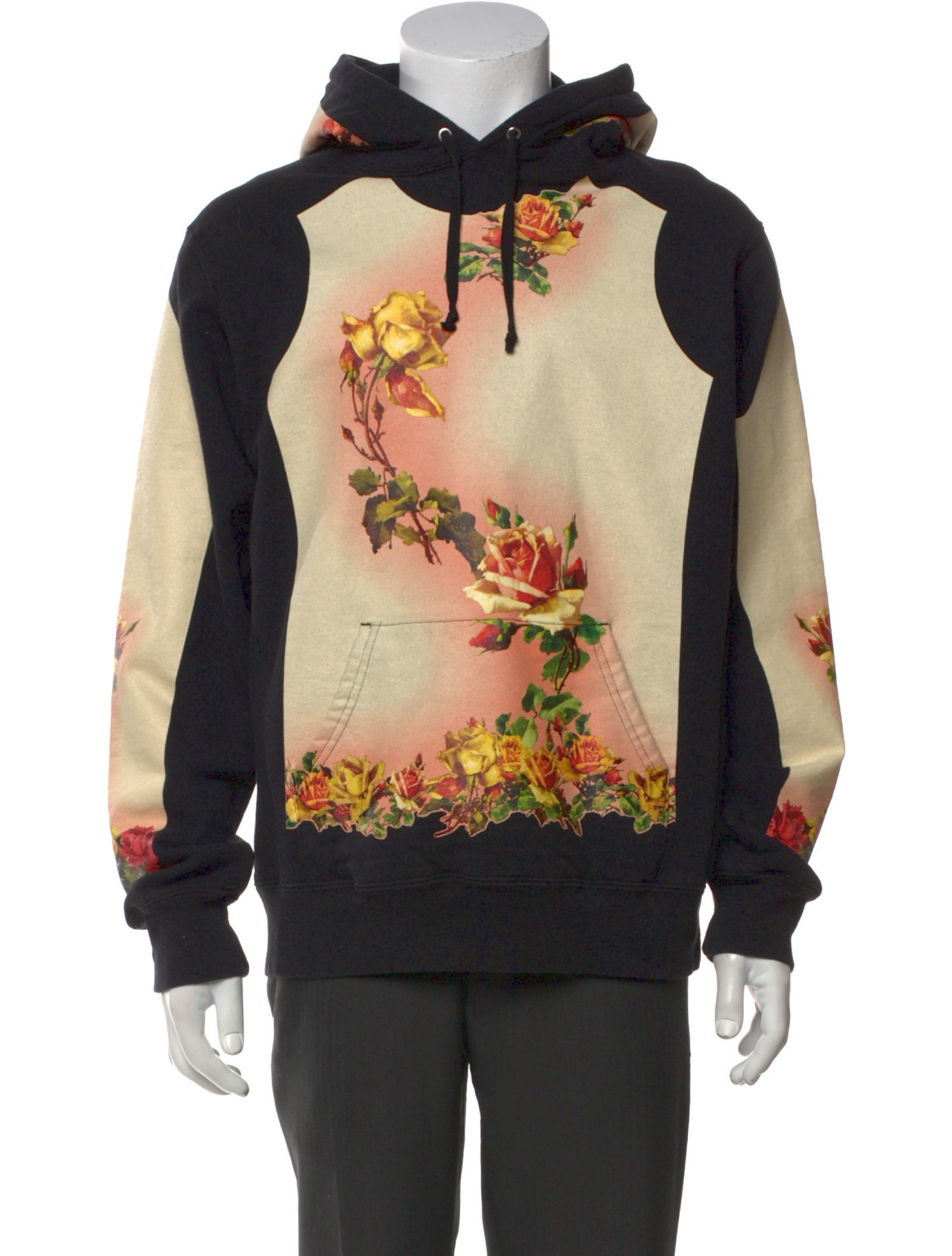 Jean Paul Gaultier Floral Print Crew Neck Hoodie