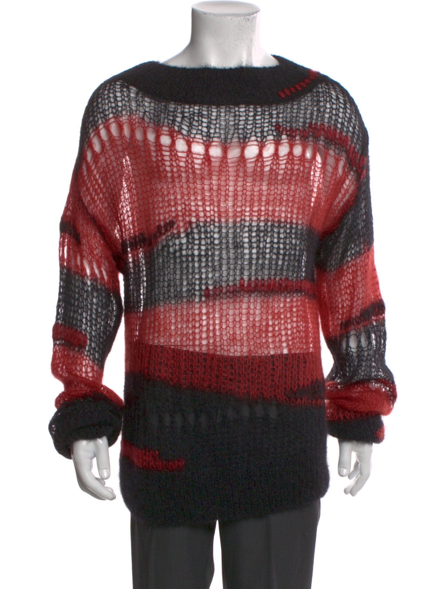 Jean Paul Gaultier Striped Crew Neck Pullover