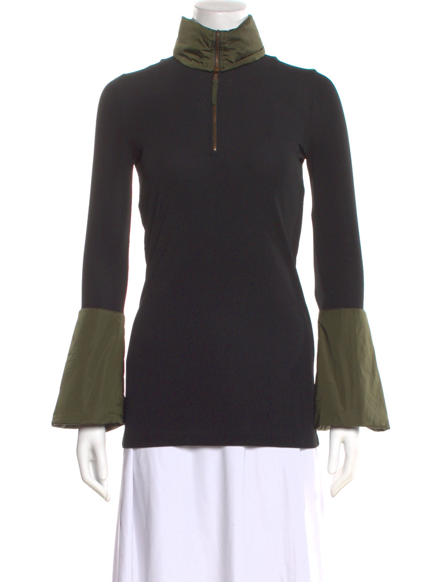 Jean Paul Gaultier Mock Neck Long Sleeve Top