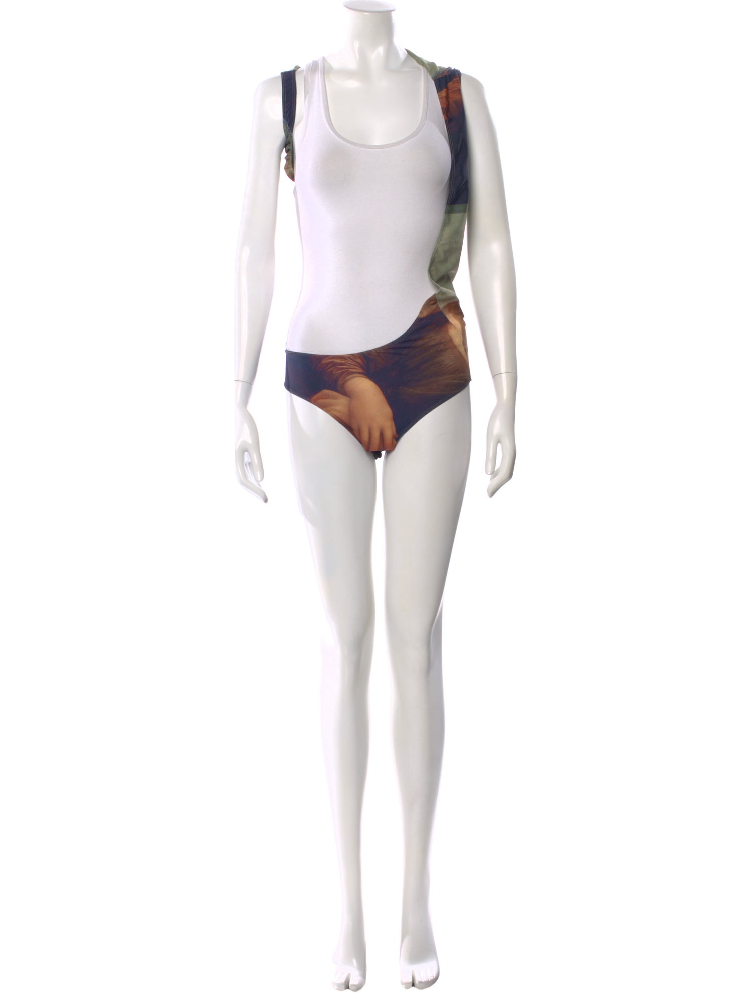 Jean Paul Gaultier Graphic Print Crew Neck Bodysuit