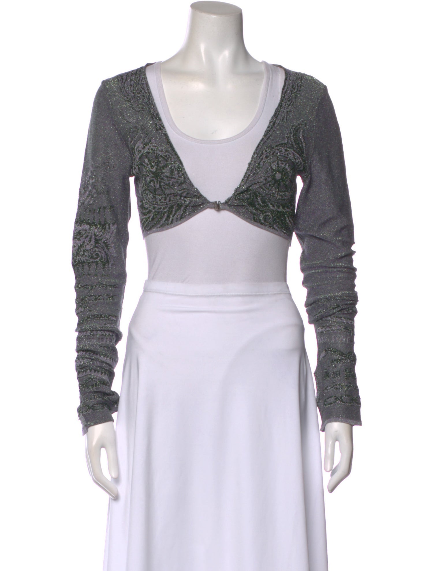 Jean Paul Gaultier Patterned V-Neck Top