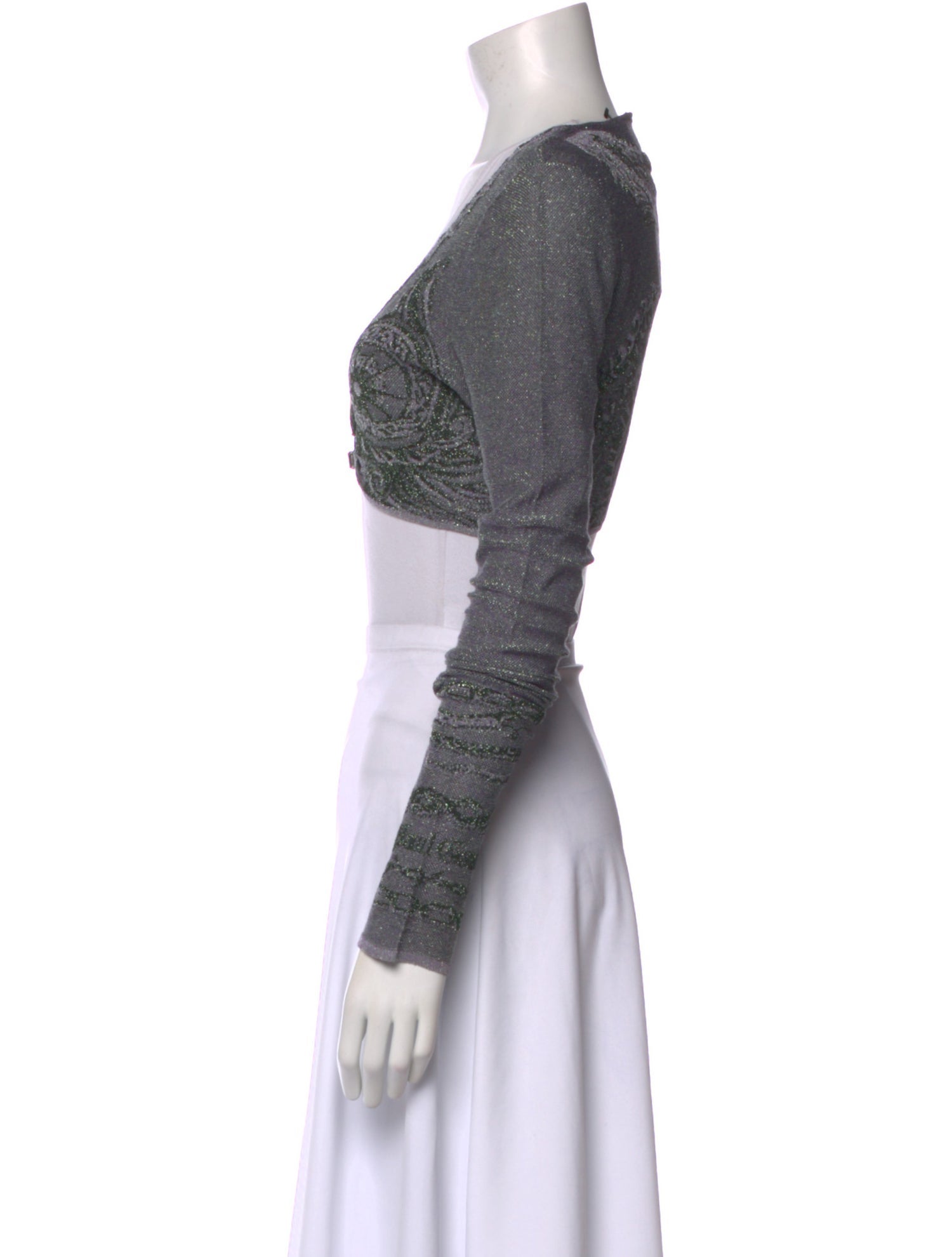 Jean Paul Gaultier Patterned V-Neck Top