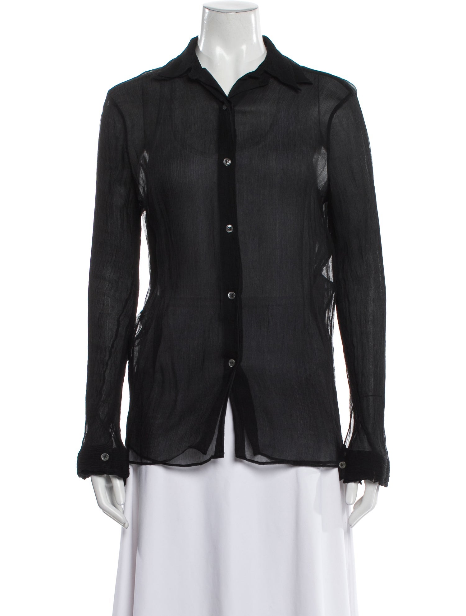 Jean Paul Gaultier Silk Long Sleeve Top