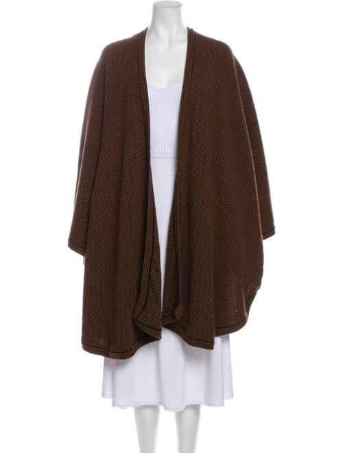 Jean Muir Lambswool Striped Sweater Brown
