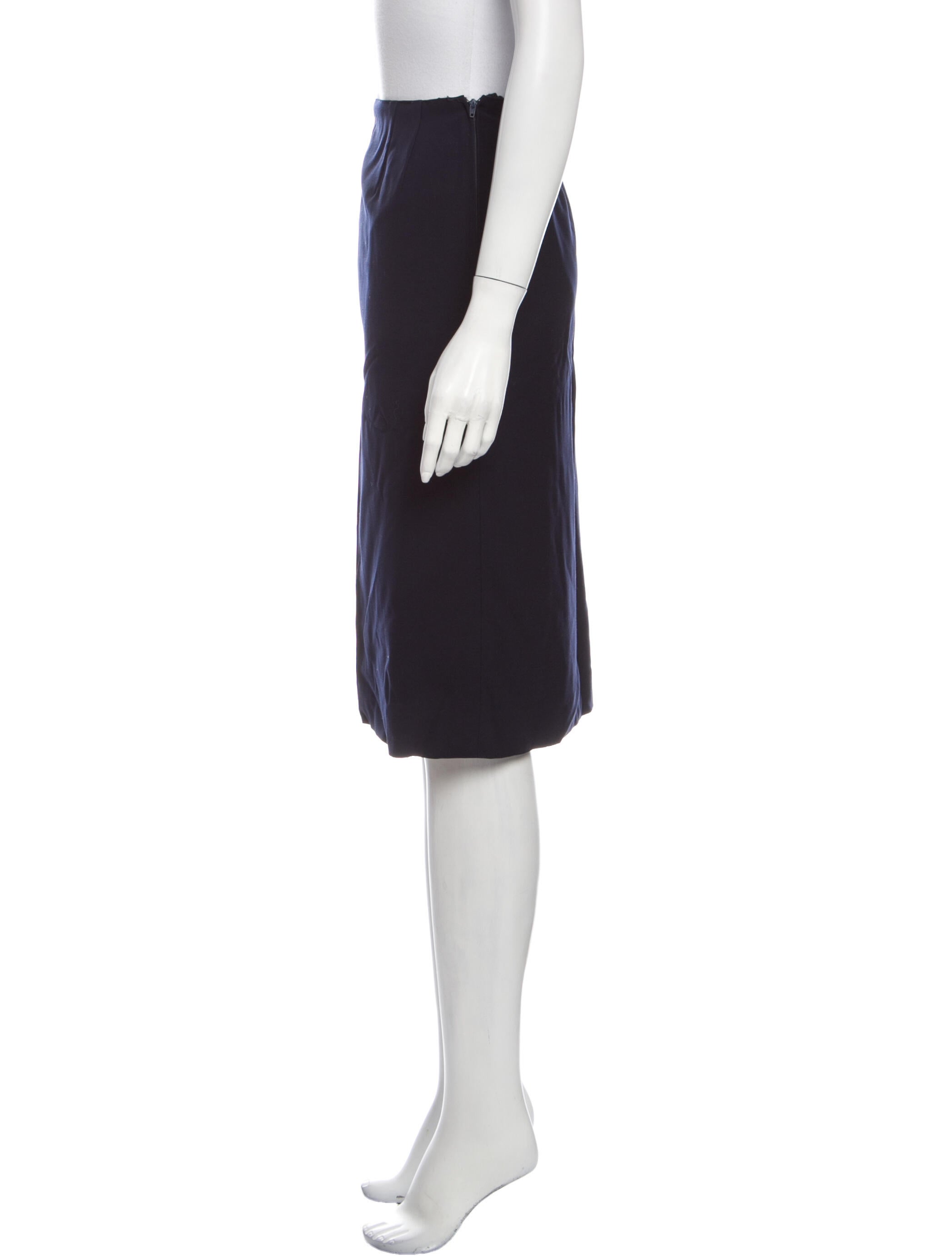 Jean Muir Wool Knee-Length Skirt