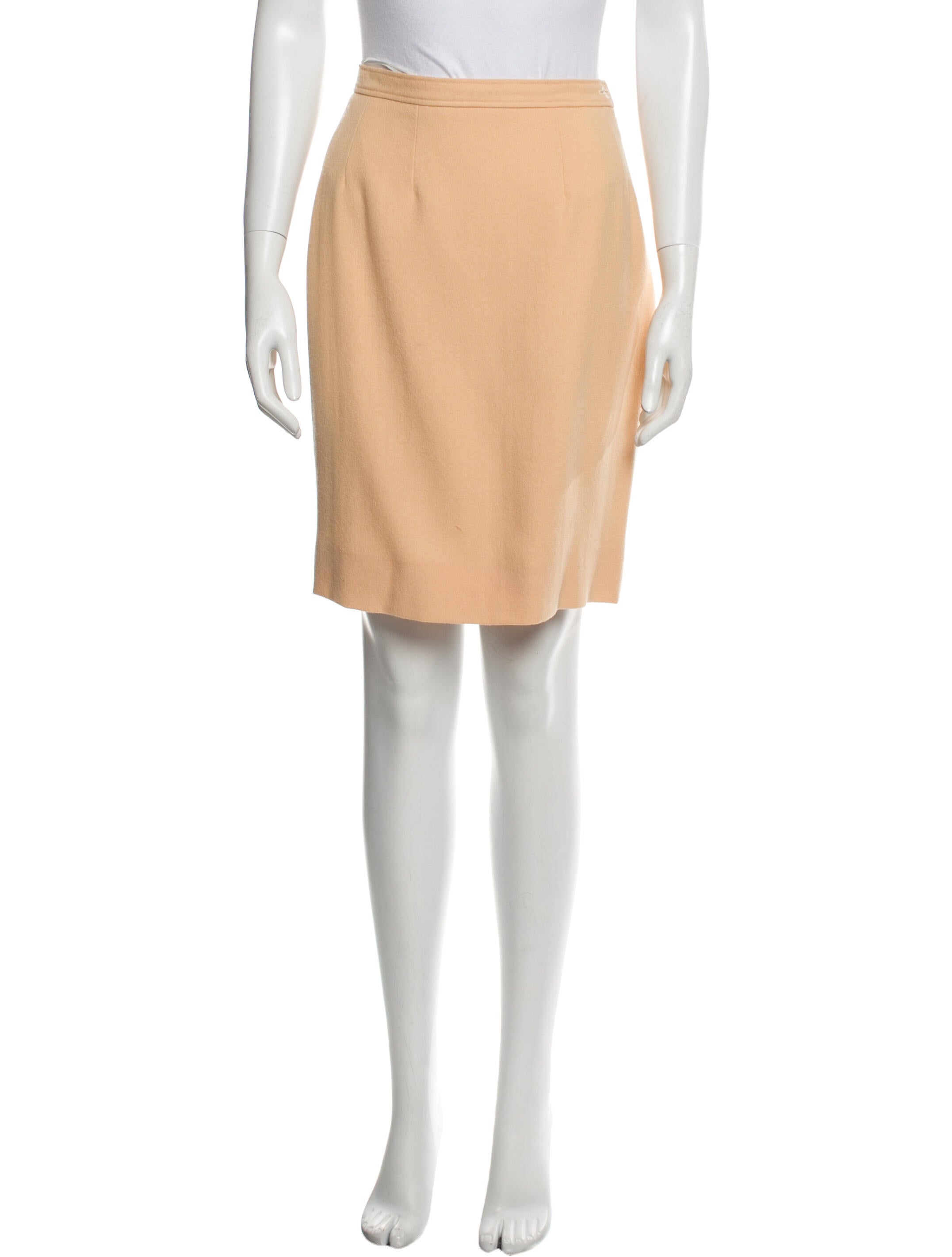 Jean Muir Silk Knee-Length Skirt