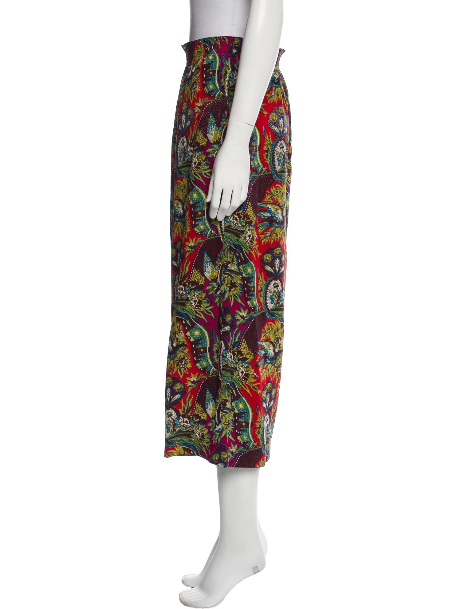 Jean Muir Floral Print Wide Leg Pants