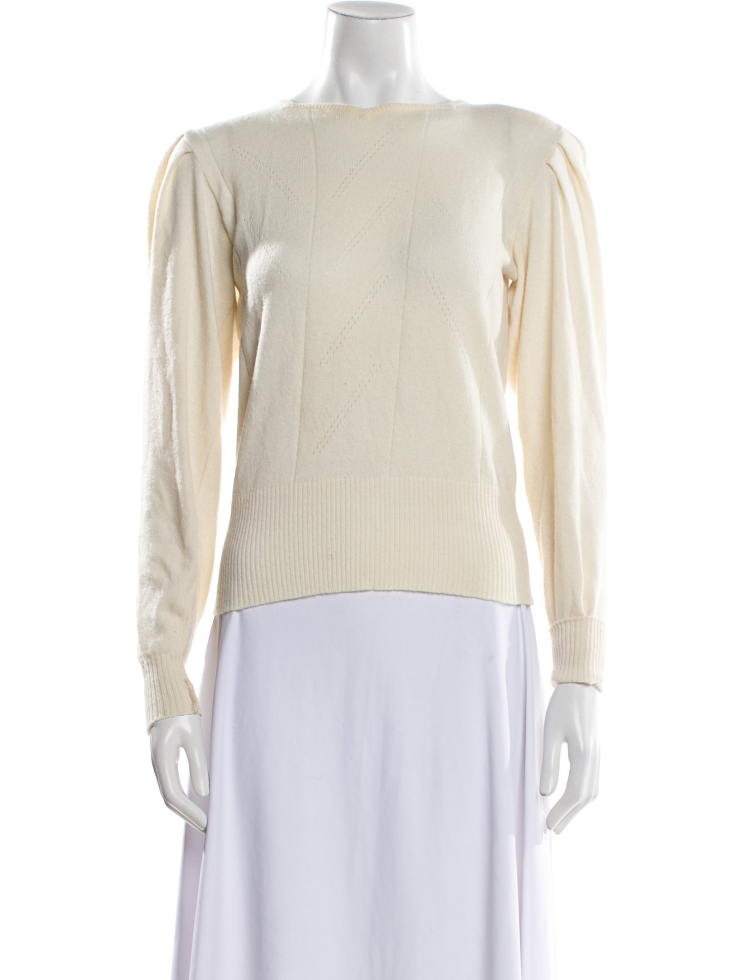 Jean Muir Cashmere Bateau Neckline Sweater
