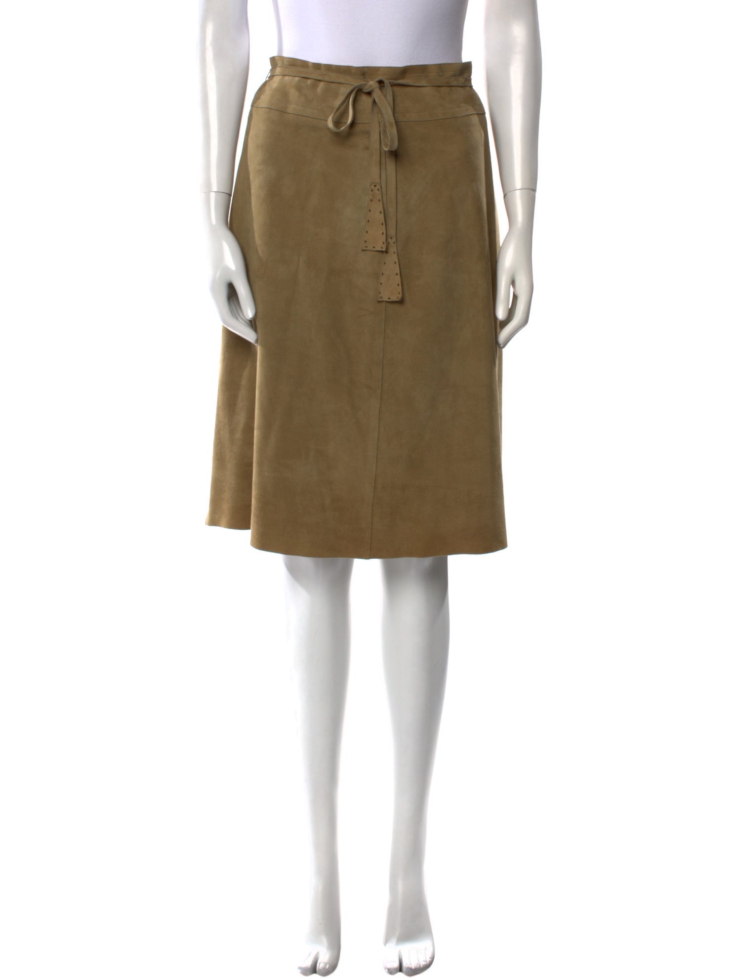 Jean Muir Suede Knee-Length Skirt