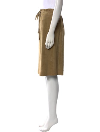 Jean Muir Suede Knee-Length Skirt
