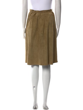 Jean Muir Suede Knee-Length Skirt