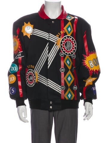 Jeff Hamilton Outerwear Pin Ball Wizard Graphic Print Jacket L