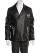 Jeff Hamilton Leather Graphic Print Moto Jacket