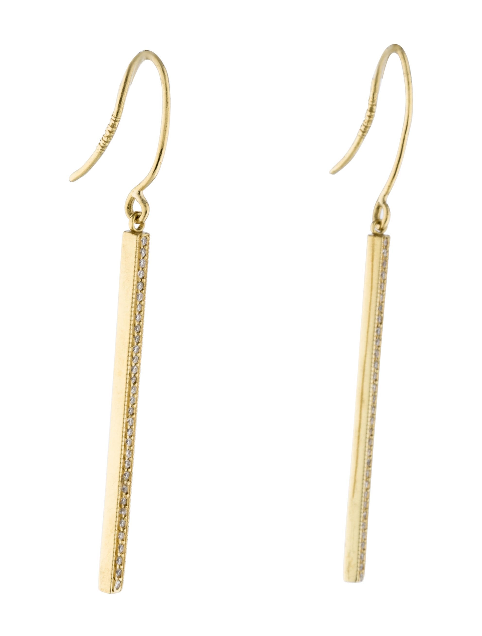 Jennifer Meyer Diamond Stick Earrings Earrings JEM20253 The RealReal