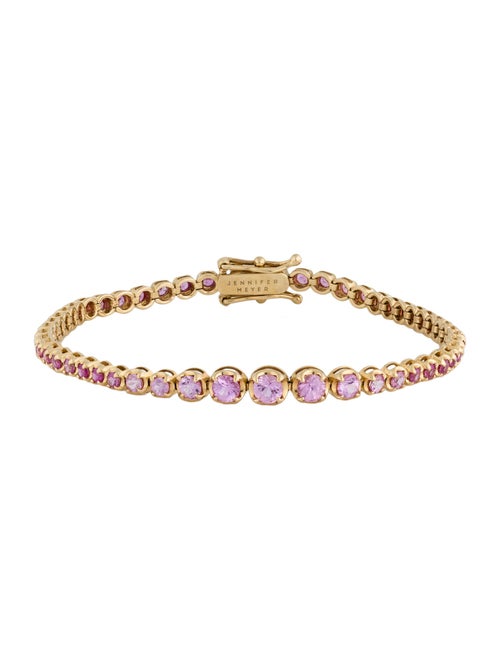 Jennifer Meyer 18K Graduated Pink Sapphire Bracelet