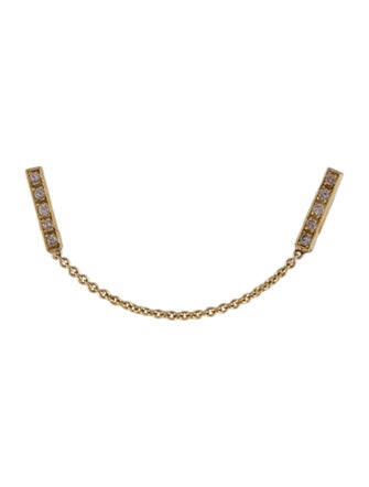 Jennifer Meyer 18K Diamond Double Bar Single Stud Earring