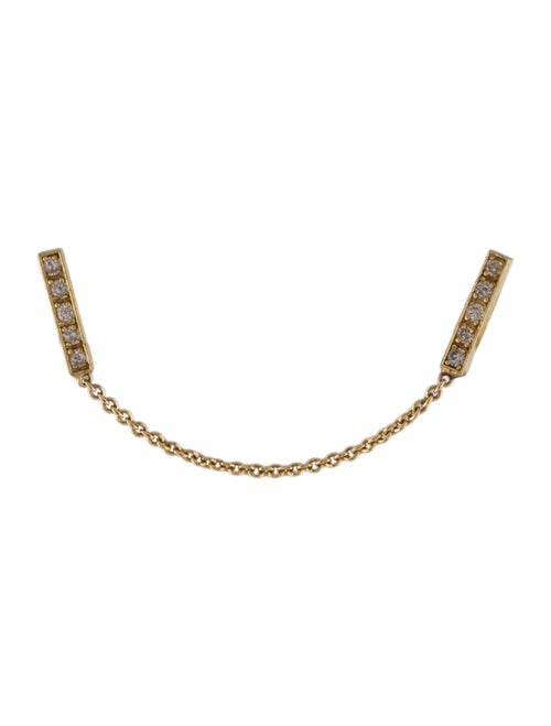 Jennifer Meyer 18K Diamond Double Bar Single Stud Earring