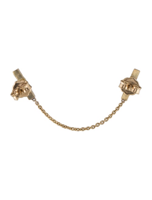 Jennifer Meyer 18K Diamond Double Bar Single Stud Earring