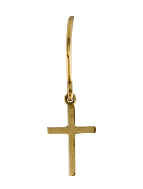 Jennifer Meyer 18K Cross Single Drop Earring